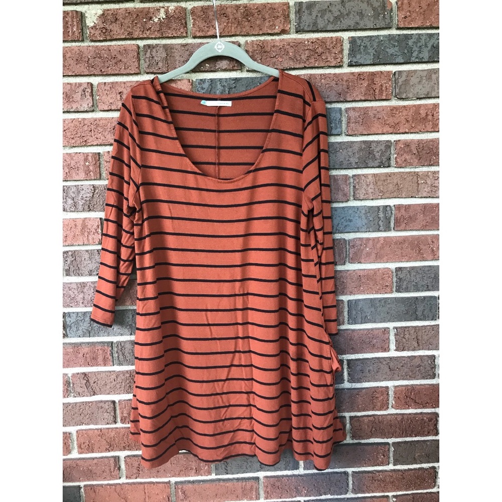 Burnt Sienna 3/4 Sleeve Tunic